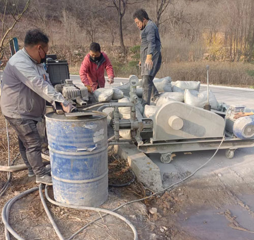 潍城路面下沉注浆